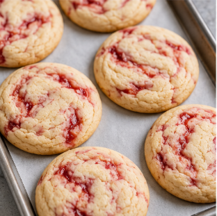Strawberry Cream Cheese Cookies